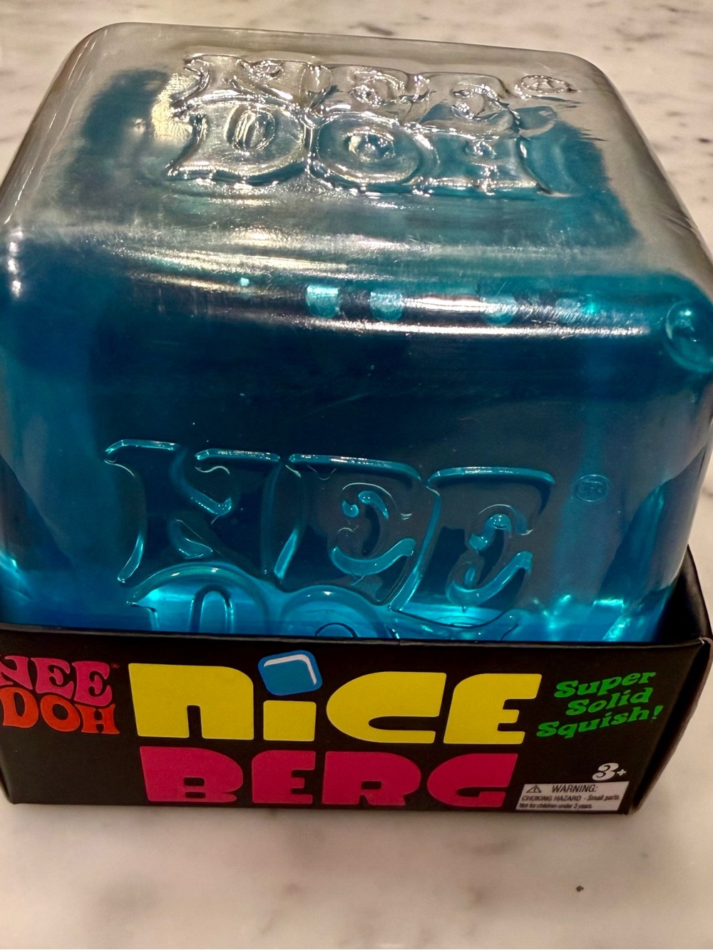 Nice Berg Super Solid Squish Blue Ice Block Toy
